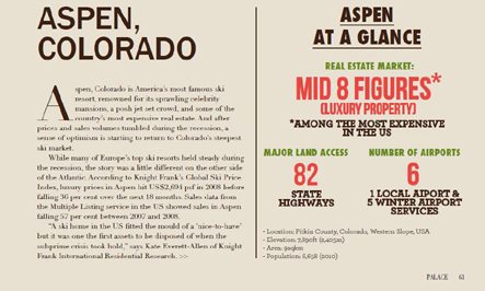 Aspen, CO – Special Real Estate Report, Palace Magazine (Asia) Image
